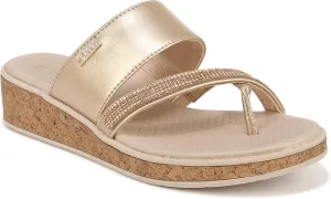 BZees Women's Bora Bright Machine Washable Comfort Wedge Sandal Flip-Flop