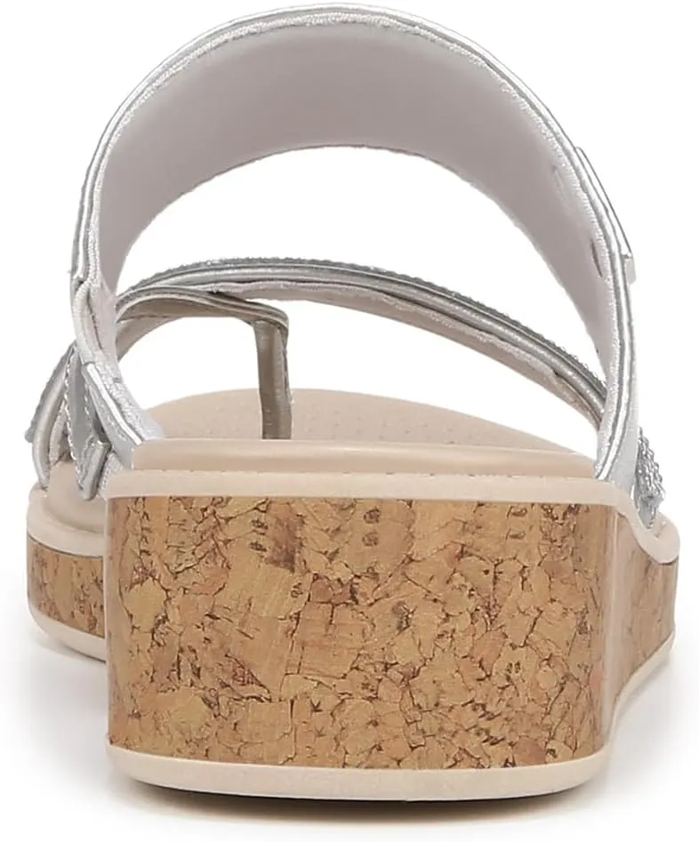 BZees Women's Bora Bright Machine Washable Comfort Wedge Sandal Flip-Flop