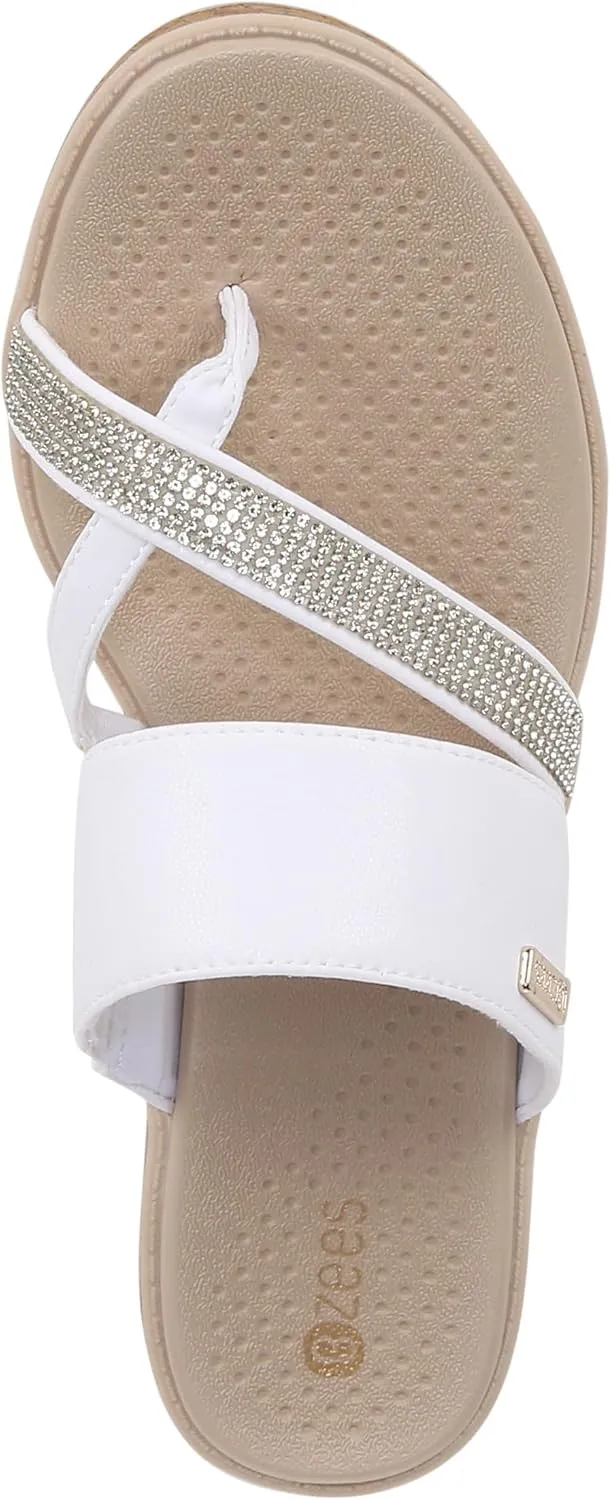 BZees Women's Bora Bright Wedge Sandal
