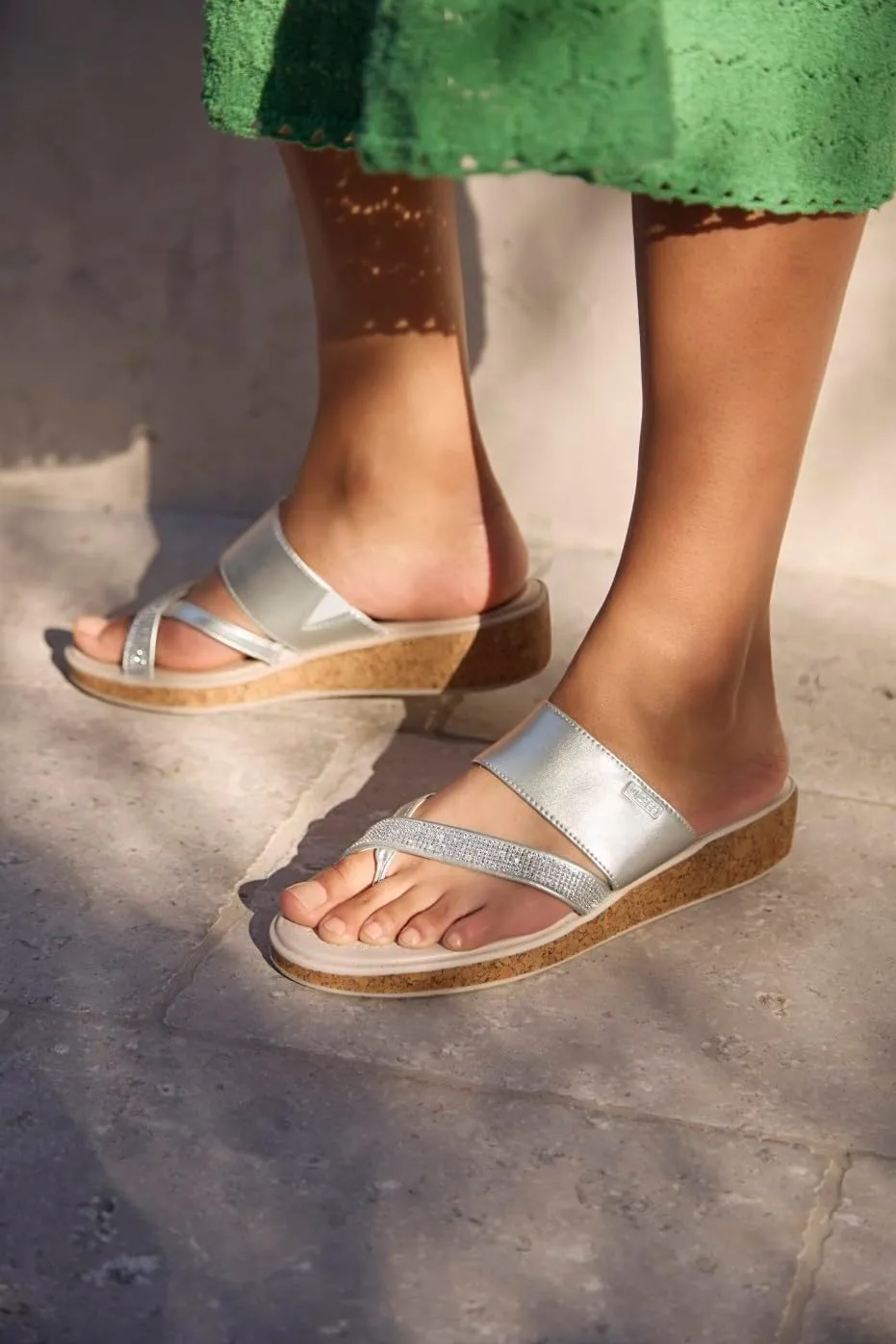 BZees Women's Bora Bright Wedge Sandal