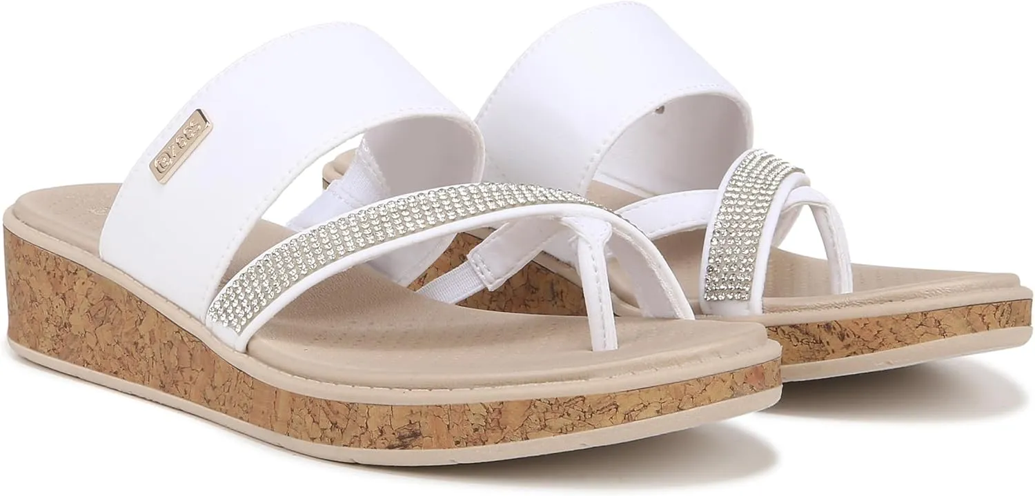 BZees Women's Bora Bright Wedge Sandal