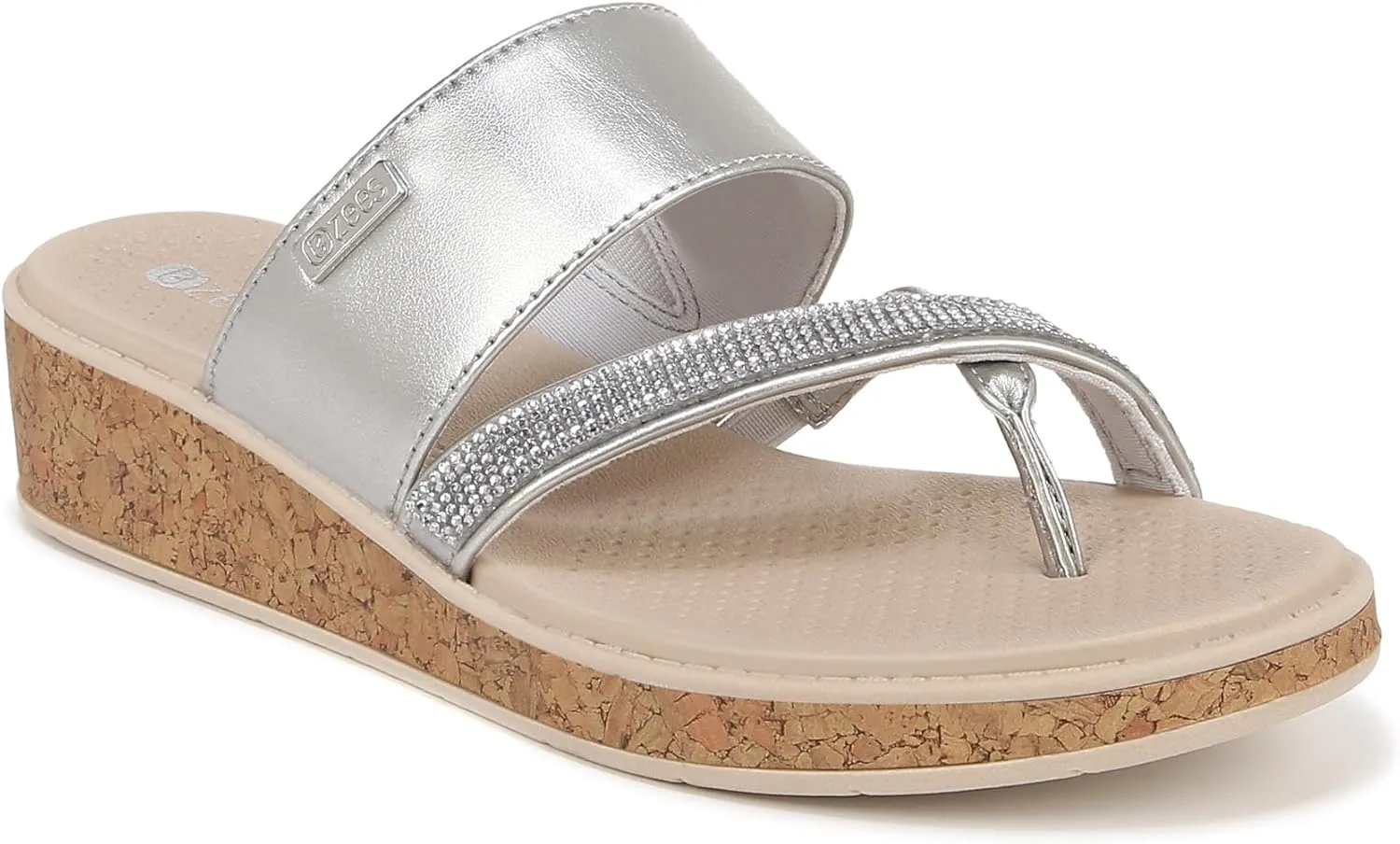 BZees Women's Bora Bright Wedge Sandal