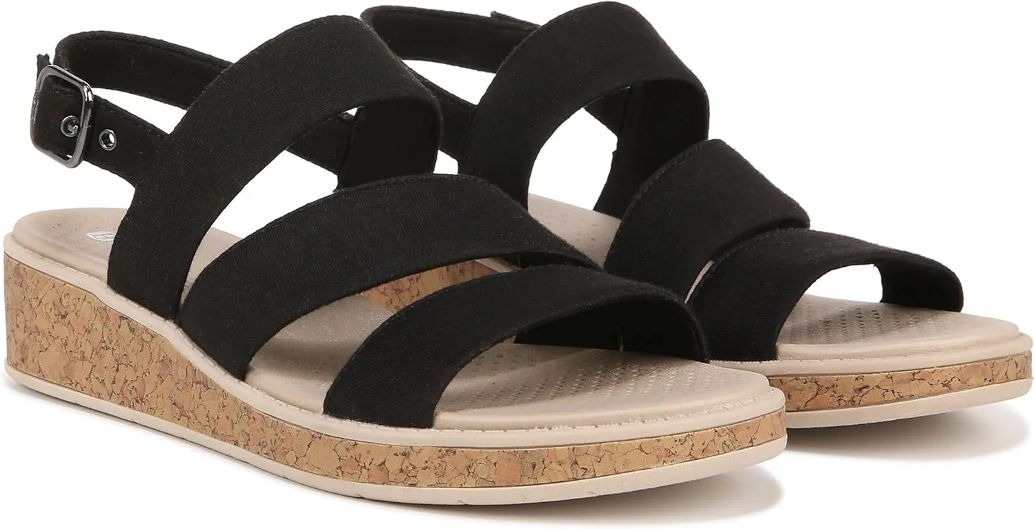 BZees Women's Bravo Casual Strappy Wedge Sandals
