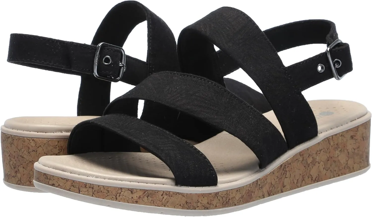 BZees Women's Bravo Casual Strappy Wedge Sandals
