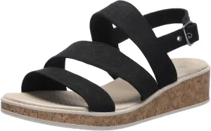 BZees Women's Bravo Casual Strappy Wedge Sandals