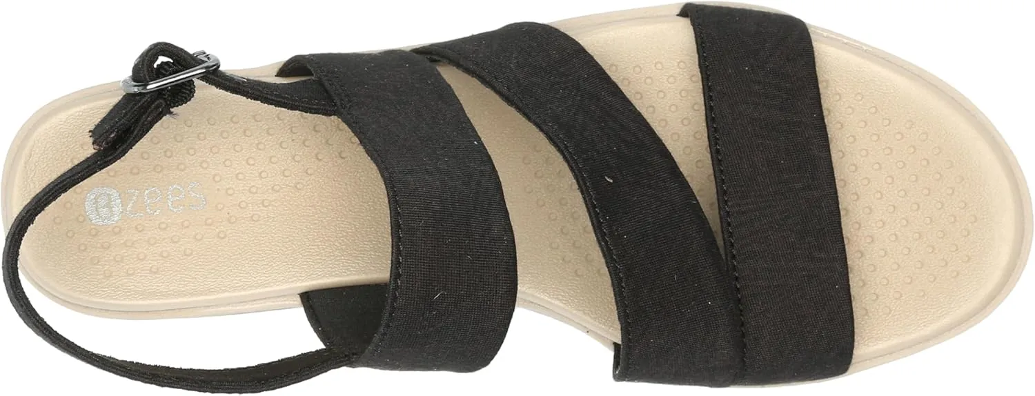 BZees Women's Bravo Casual Strappy Wedge Sandals