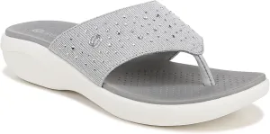 BZees Women's Cruise Bright Machine Washable Comfort Wedge Sandal Flip-Flop