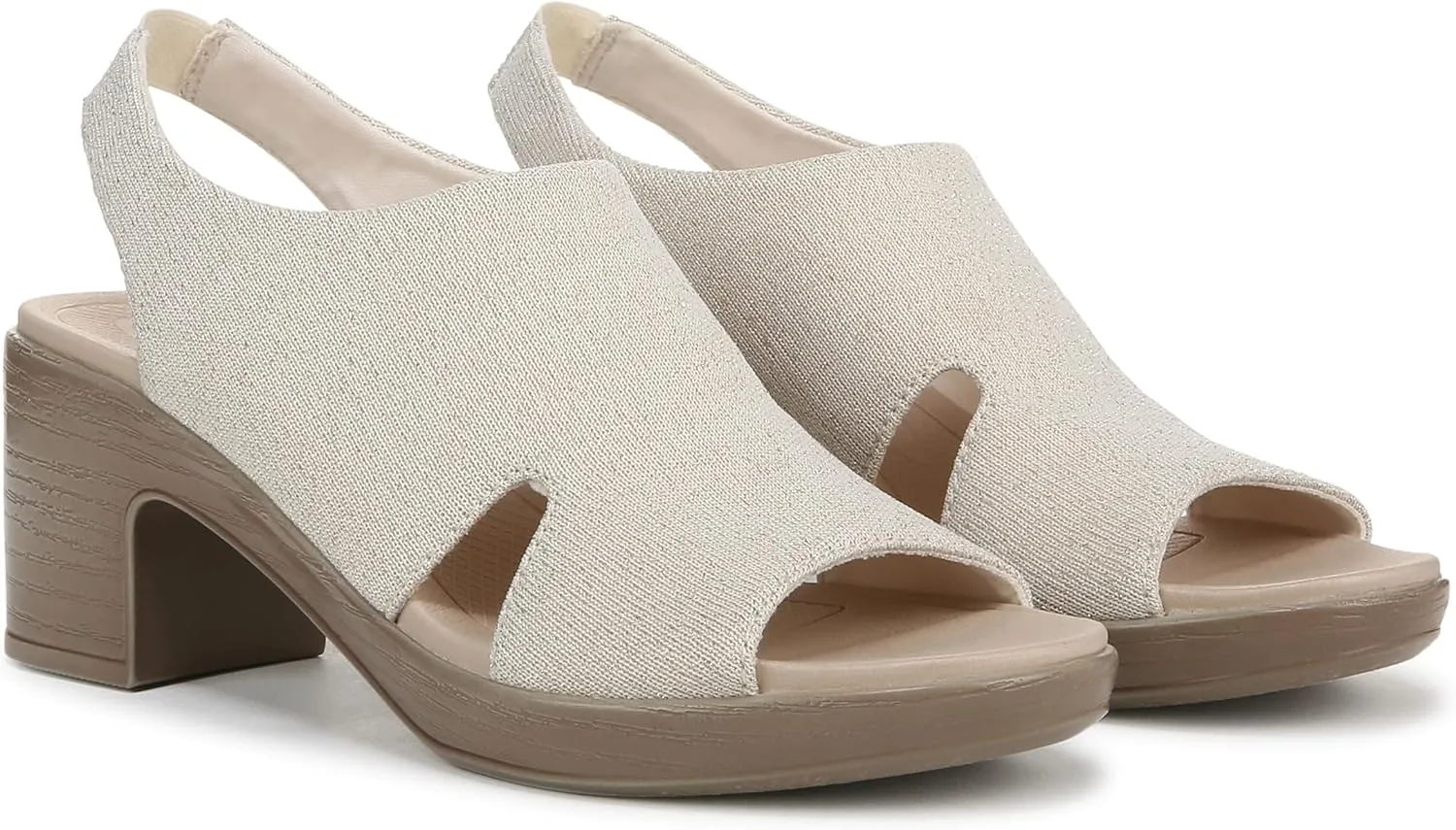 BZees Women's Eden Slingback Strappy Sandals Heeled