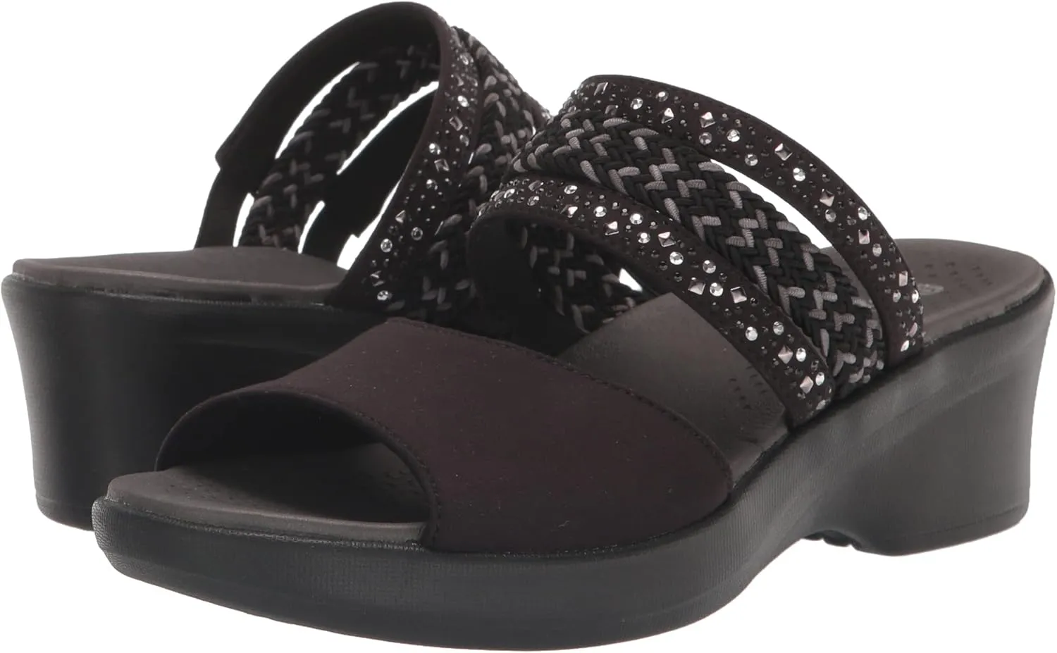 BZees Women's Fireworks Wedge Sandal Slide