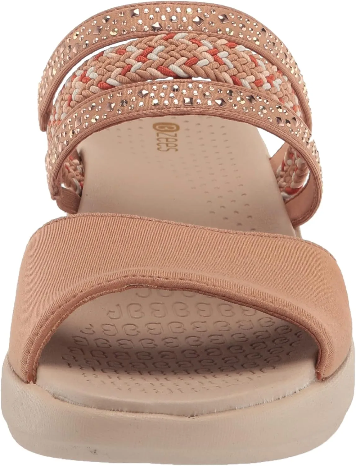 BZees Women's Fireworks Wedge Sandal Slide