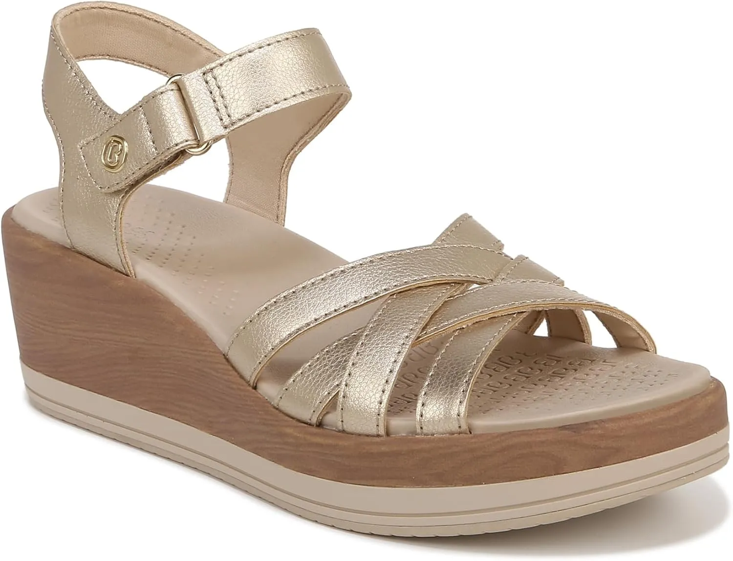 BZees Women's Rhythm Wedge Strappy Sandal