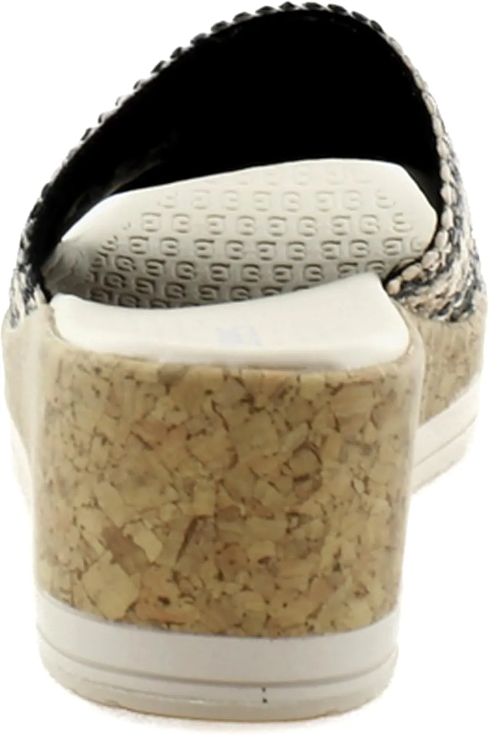 BZees Women's Runaway Slip-on Wedge Slides Sandal