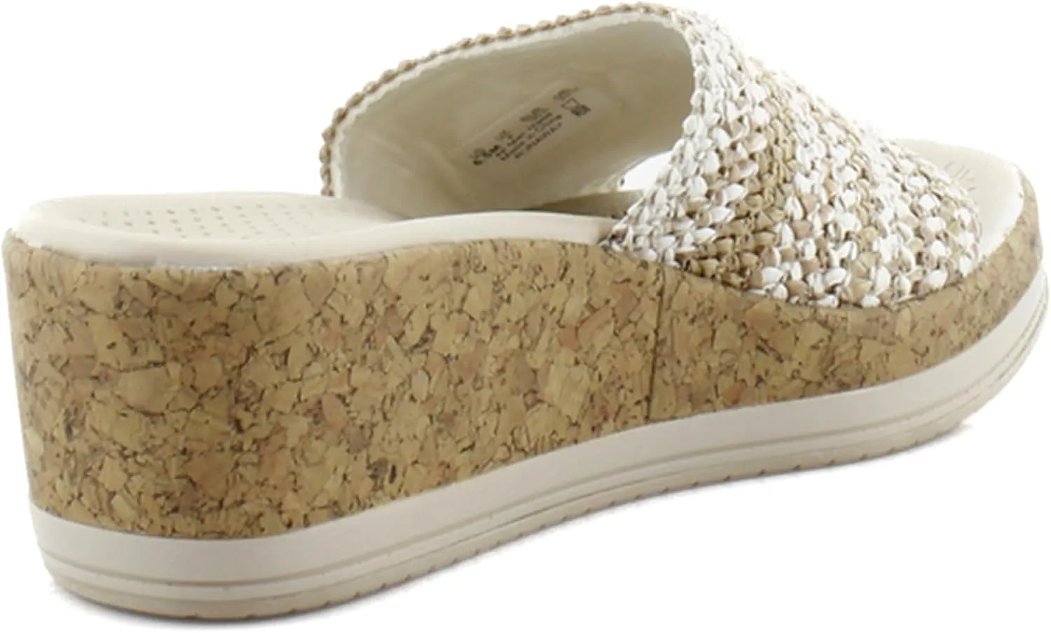 BZees Women's Runaway Slip-on Wedge Slides Sandal