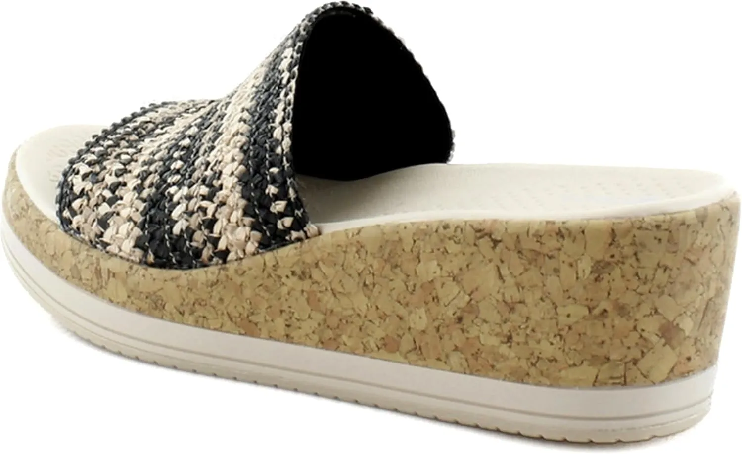 BZees Women's Runaway Slip-on Wedge Slides Sandal