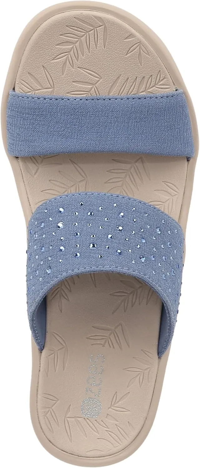 BZees Women's Sienna Bright Machine Washable Comfort Wedge Sandal