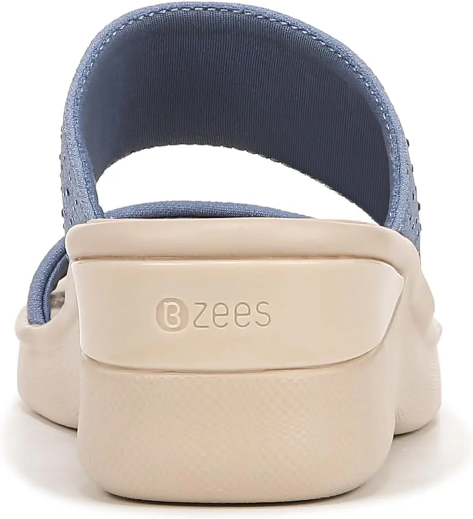 BZees Women's Sienna Bright Machine Washable Comfort Wedge Sandal
