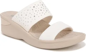 BZees Women's Sienna Bright Machine Washable Comfort Wedge Sandal