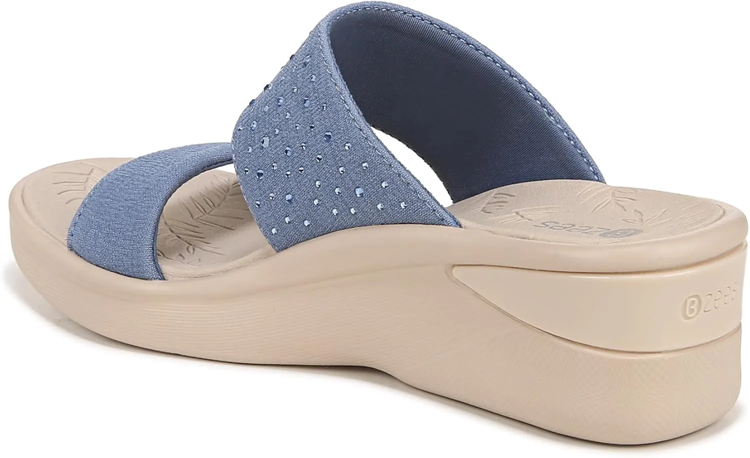BZees Women's Sienna Bright Machine Washable Comfort Wedge Sandal