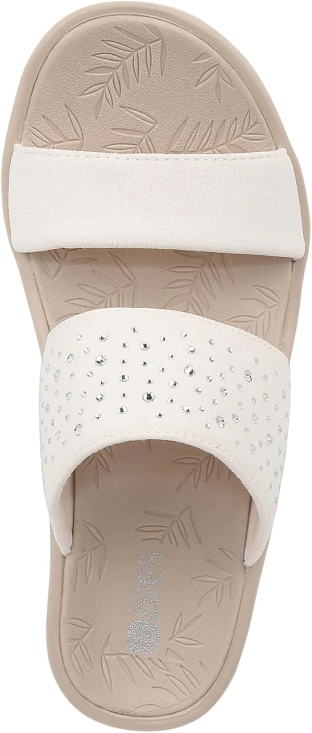 BZees Women's Sienna Bright Machine Washable Comfort Wedge Sandal