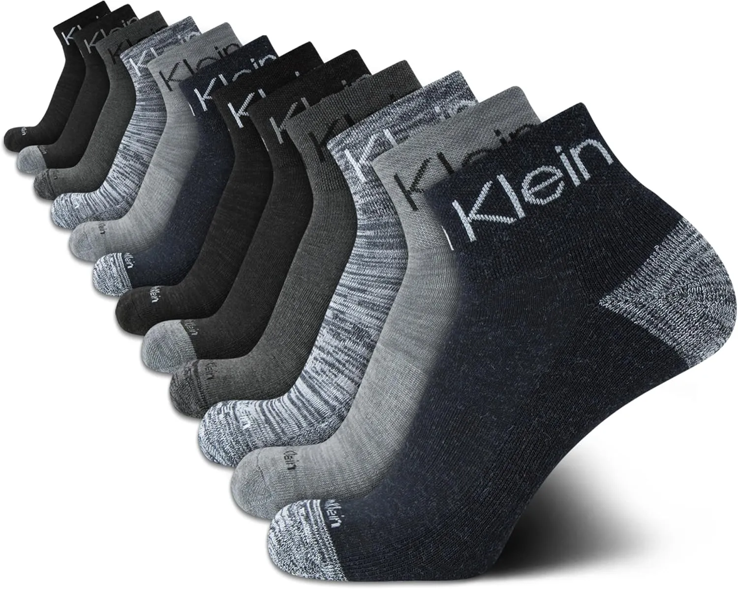 Calvin Klein Men's Socks - Athletic Cushioned Quarter Cut Ankle Socks (12 Pairs)
