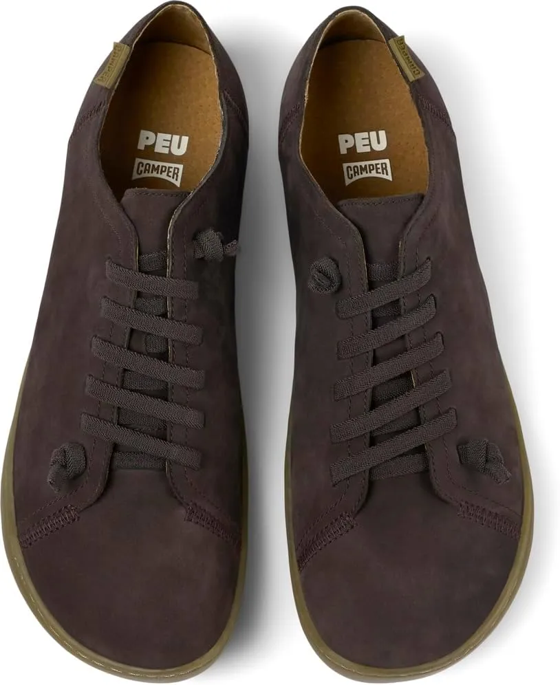 Camper Peu Men’s Fashion Sneakers - Ultra-Comfortable Leather Barefoot Shoes for Men with Comfort Footbed and Breathable Lining, Natural Foot Shape