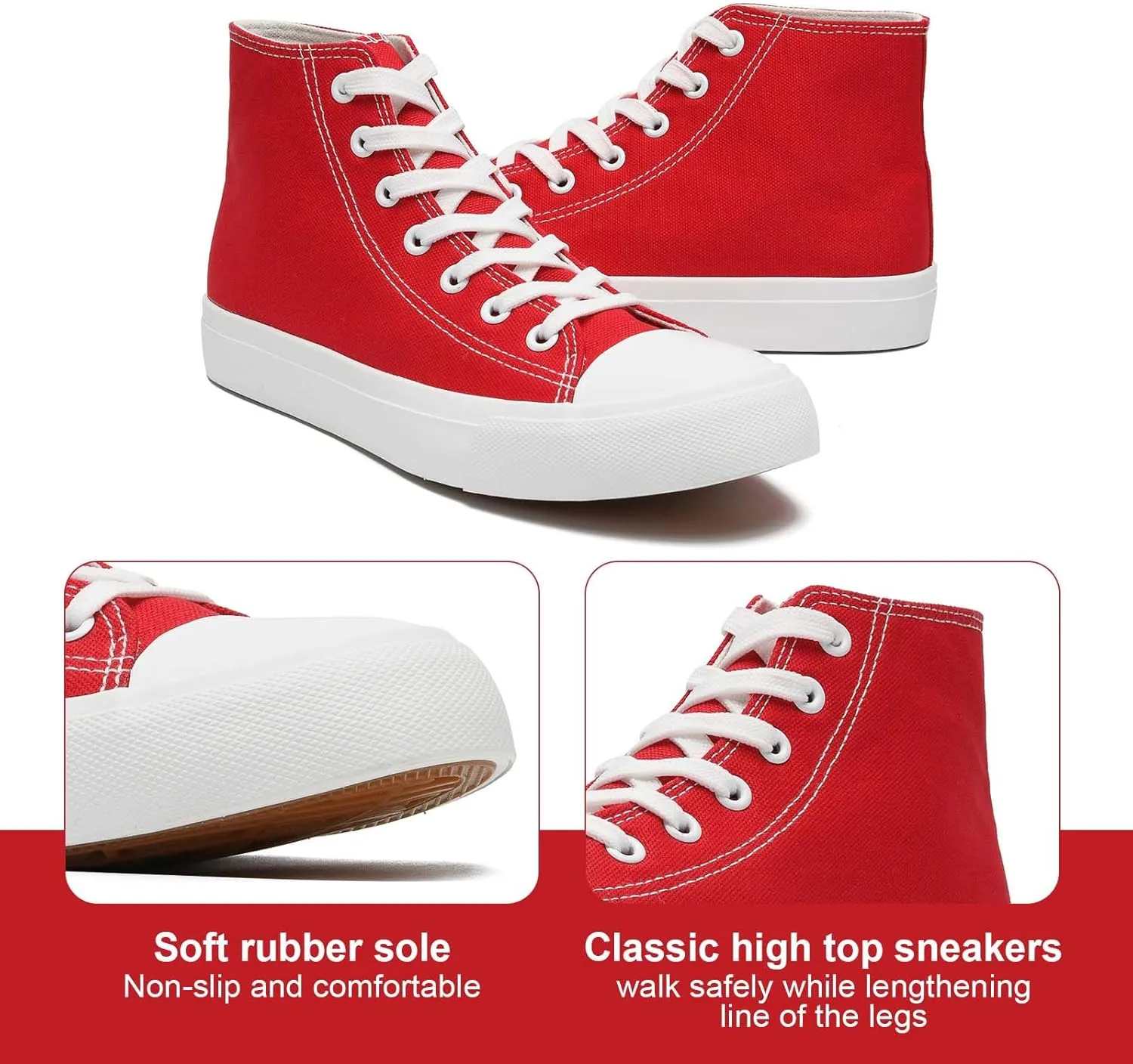 Canvas High Top Sneakers for Women Men Classic Lace Up Canvas Shoes Womens Mens Fashion High Top Sneakers Casual Tennis Walking Shoes