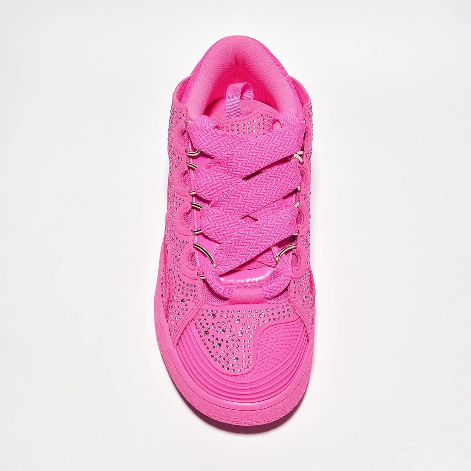 Cape Robin Marcy Womens Glitter and Rhinestone Platform Sneakers, Sparkly and Stylish Glitter Sneakers for Women
