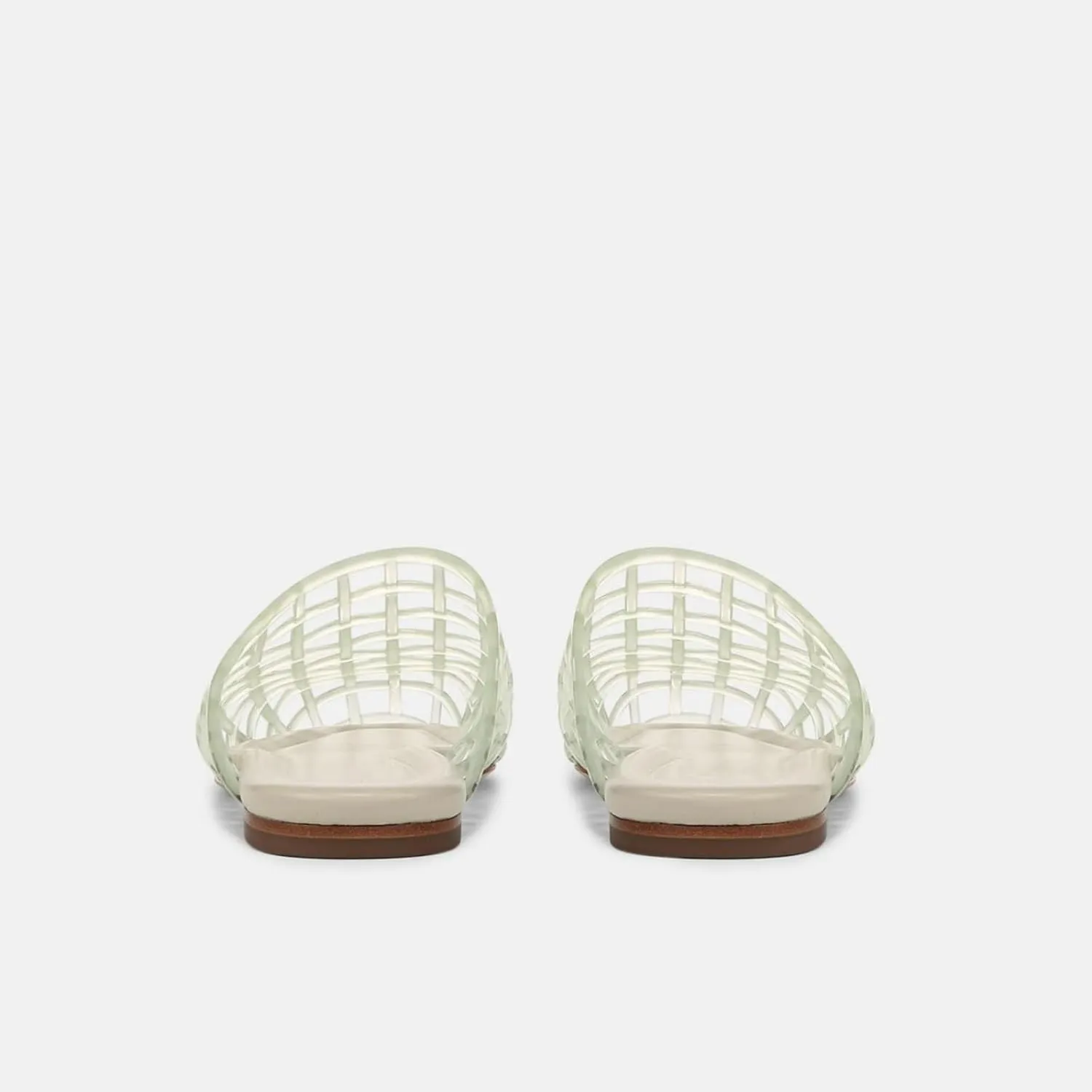 Caradise Jelly Shoes for Women Slip On Clear Mesh Flat Slides Closed Toe Jelly Sandals Mules Comfort Summer Slippers