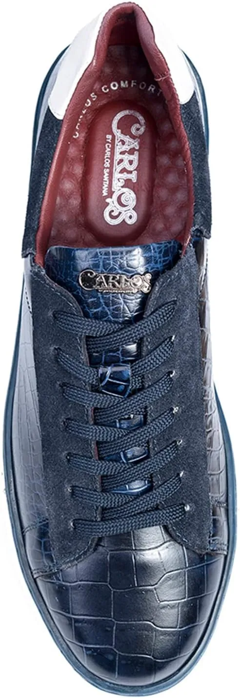 Carlos Santana Leather Walker Reptile Sneaker for Men | 100% Leather | Durable Rubber Outsole & Removable Leather Cushioned Footbed
