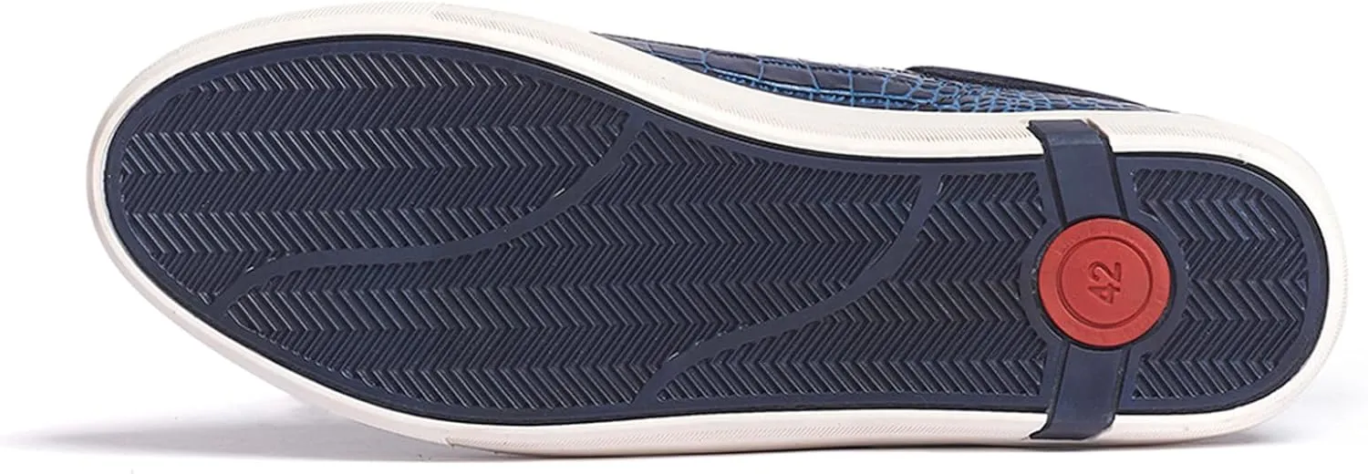 Carlos Santana Leather Walker Reptile Sneaker for Men | 100% Leather | Durable Rubber Outsole & Removable Leather Cushioned Footbed