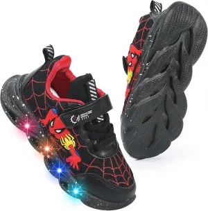 Cartoon LED Illuminated Sneakers for Outdoor Sports and Running with Breathable Design