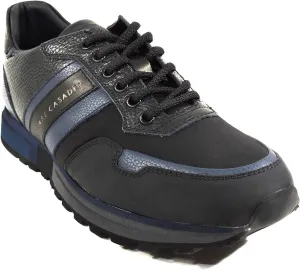 Casadeien's Black Leather Comfort Sneakers
