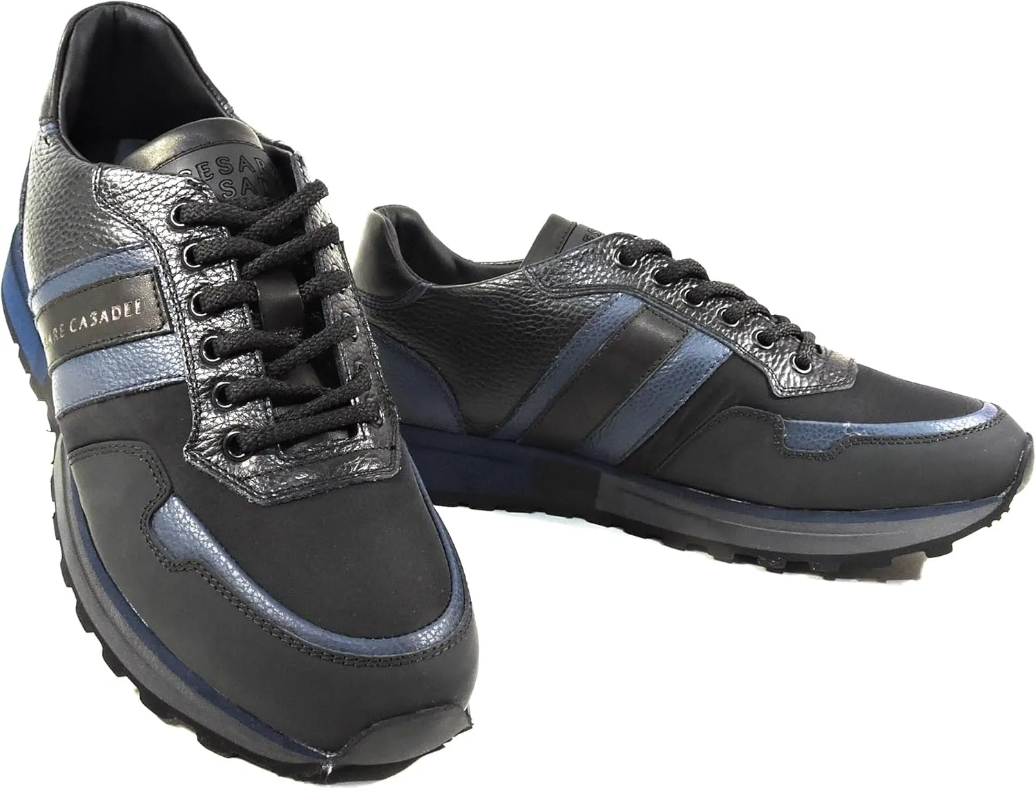 Casadeien's Black Leather Comfort Sneakers