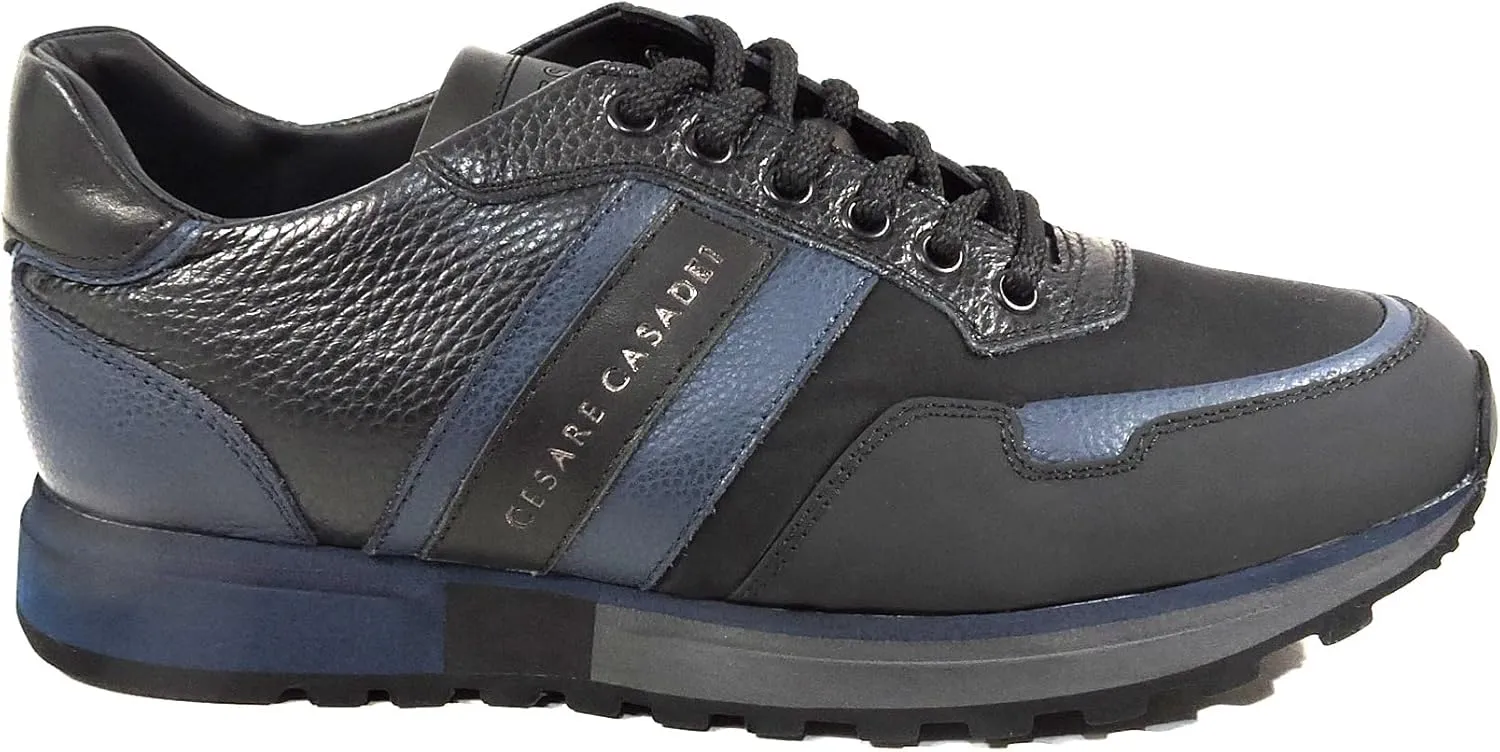 Casadeien's Black Leather Comfort Sneakers