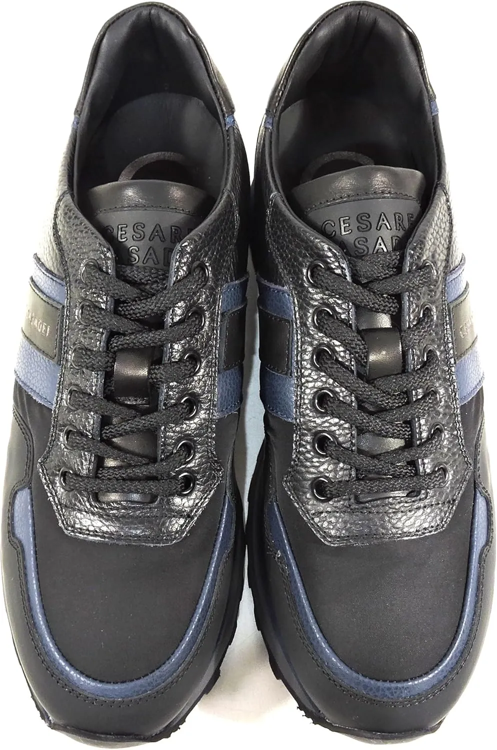 Casadeien's Black Leather Comfort Sneakers