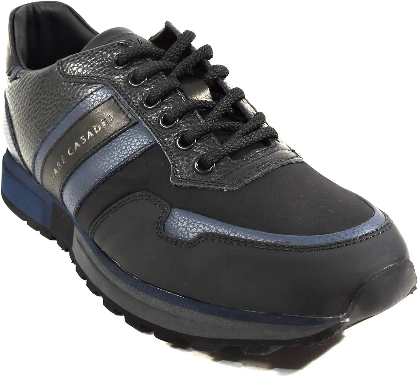 Casadeien's Black Leather Comfort Sneakers
