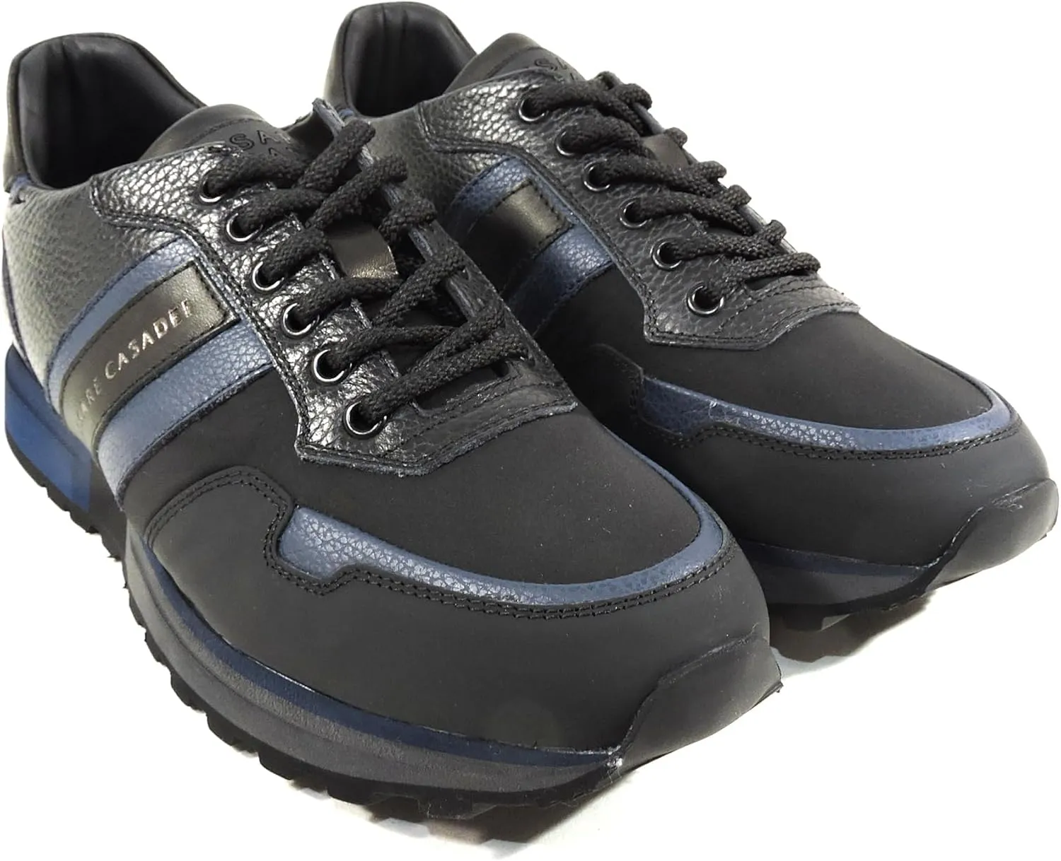 Casadeien's Black Leather Comfort Sneakers