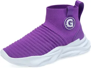 Casbeam Boys and Girls Breathable Lightweight Fashion Casual Sports Walking Shoes Running Sneakers High Top (Toddler/Little Kid Bib Kid)