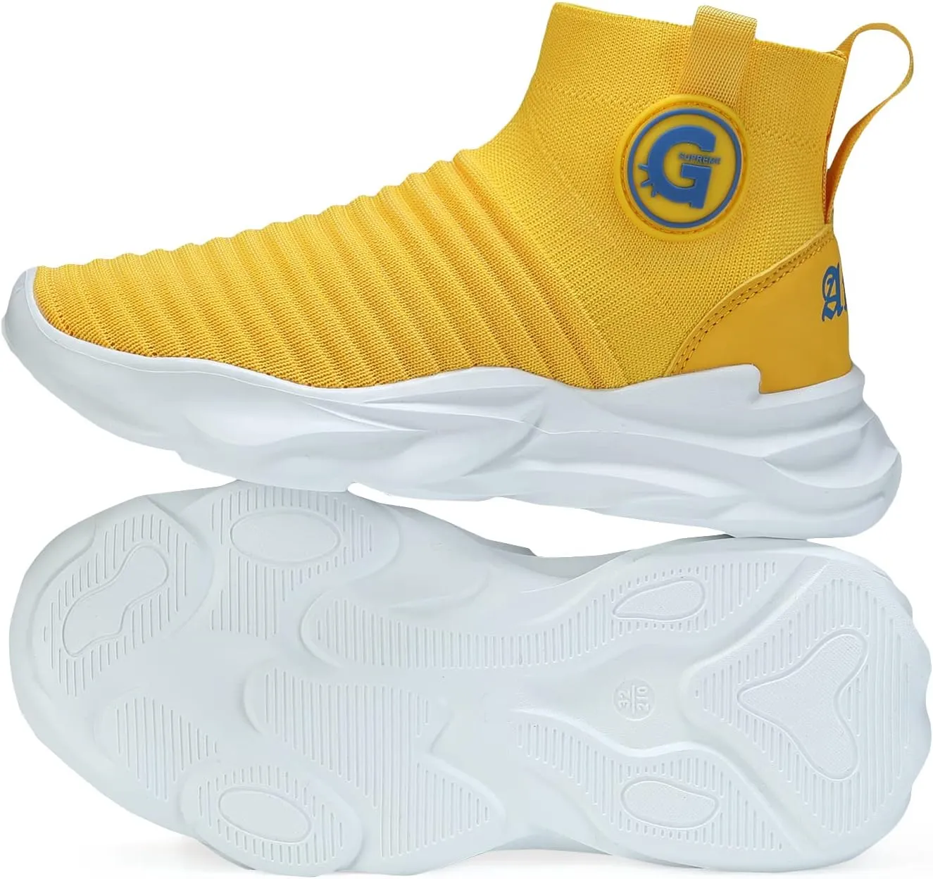 Casbeam Boys and Girls Breathable Lightweight Fashion Casual Sports Walking Shoes Running Sneakers High Top (Toddler/Little Kid Bib Kid)