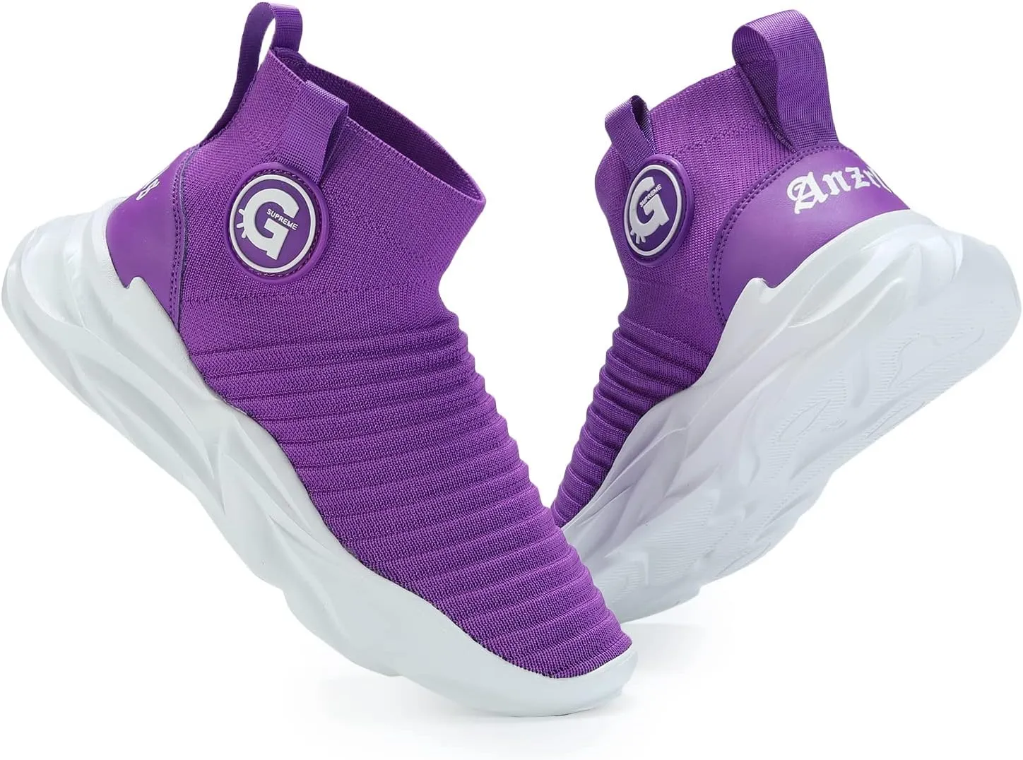 Casbeam Boys and Girls Breathable Lightweight Fashion Casual Sports Walking Shoes Running Sneakers High Top (Toddler/Little Kid Bib Kid)