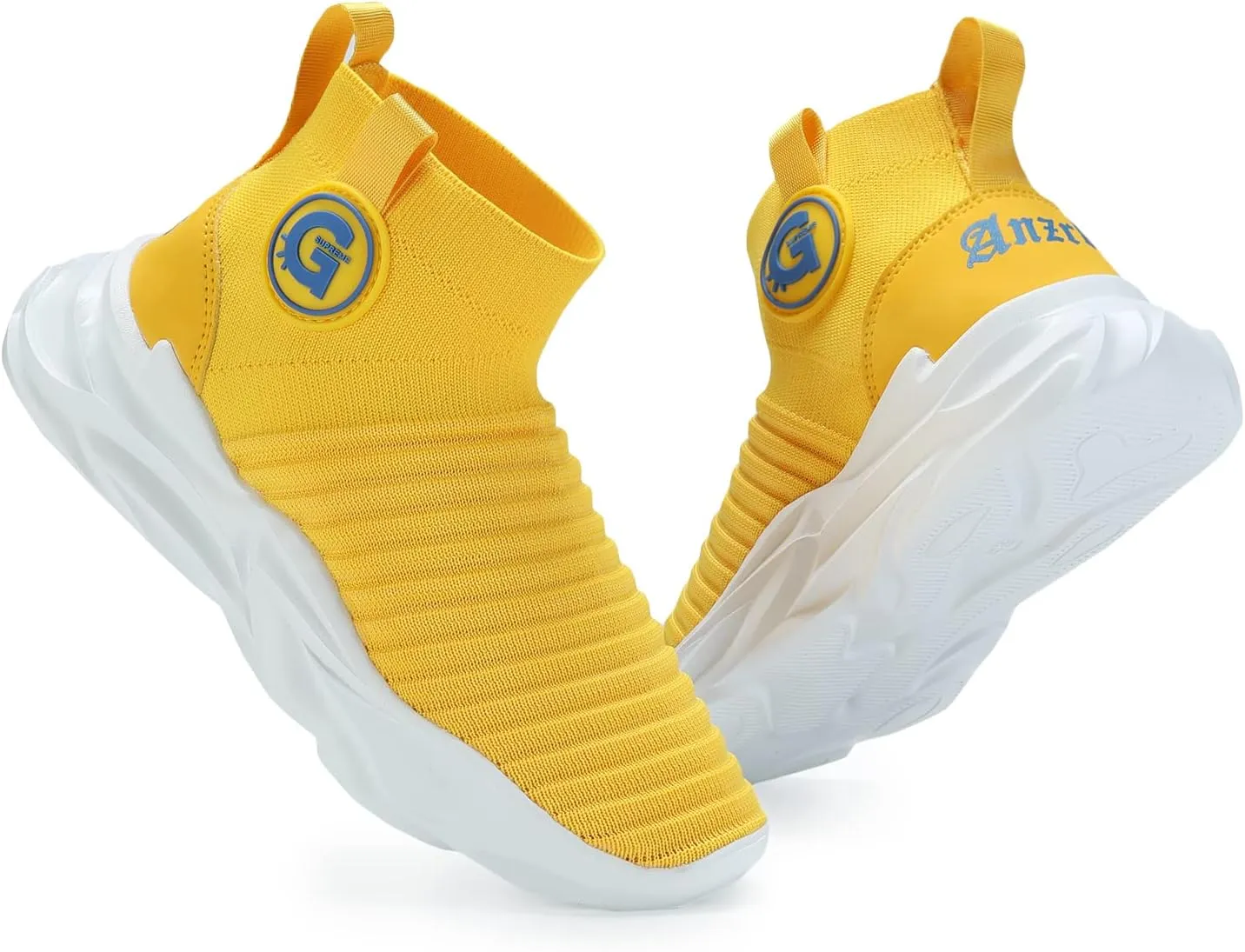 Casbeam Boys and Girls Breathable Lightweight Fashion Casual Sports Walking Shoes Running Sneakers High Top (Toddler/Little Kid Bib Kid)