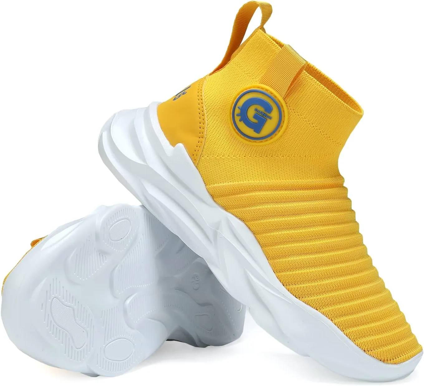 Casbeam Boys and Girls Breathable Lightweight Fashion Casual Sports Walking Shoes Running Sneakers High Top (Toddler/Little Kid Bib Kid)