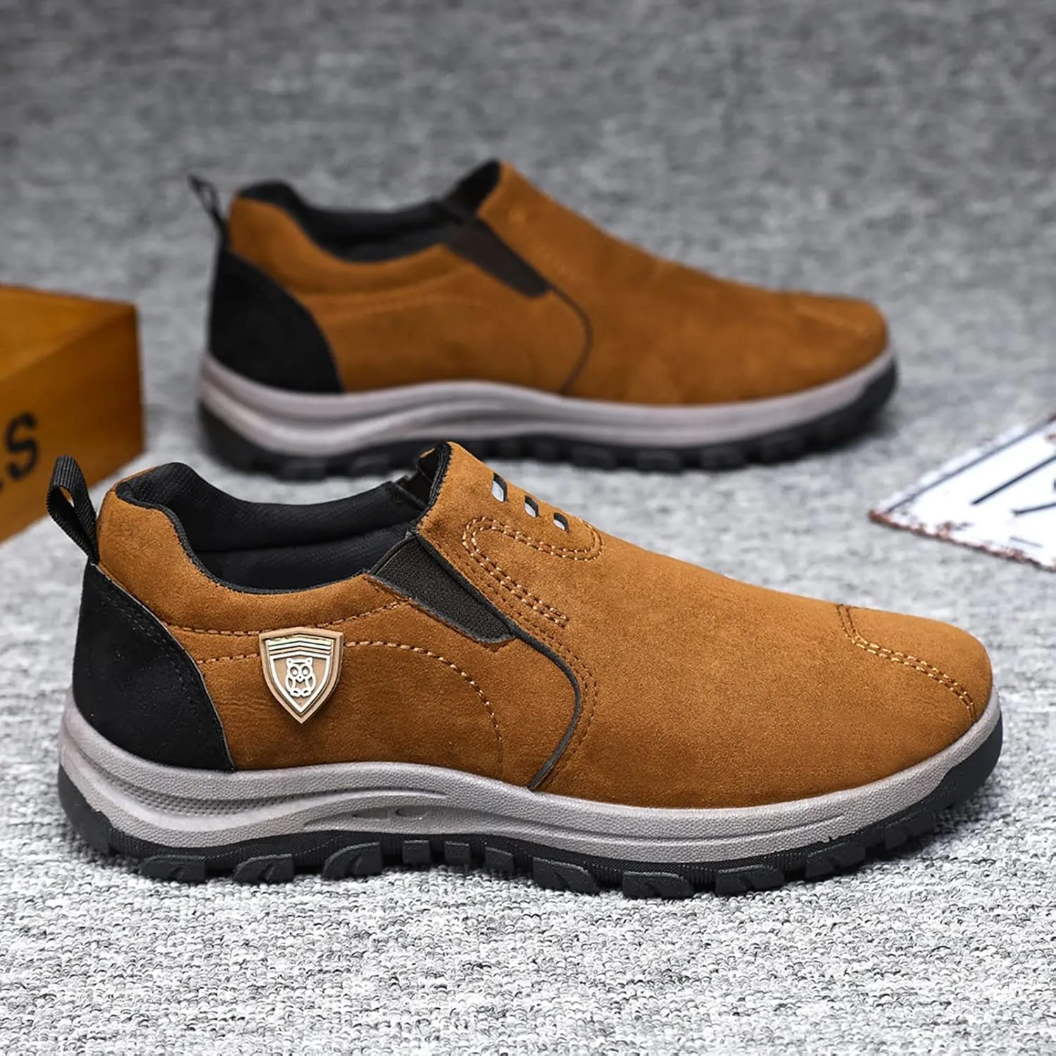 Cathalem Hiking Shoes for Men Comfortable Waterproof Breathable Orthopedic Walking Shoes Sneakers Walking Orthopedic Shoes