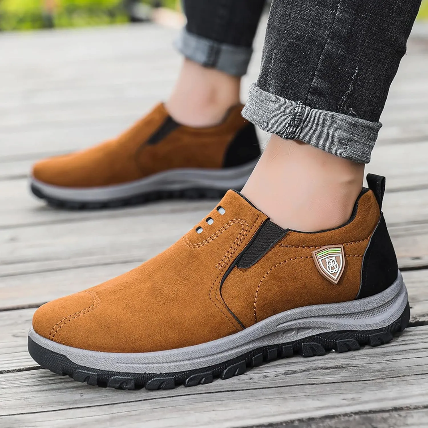 Cathalem Hiking Shoes for Men Comfortable Waterproof Breathable Orthopedic Walking Shoes Sneakers Walking Orthopedic Shoes