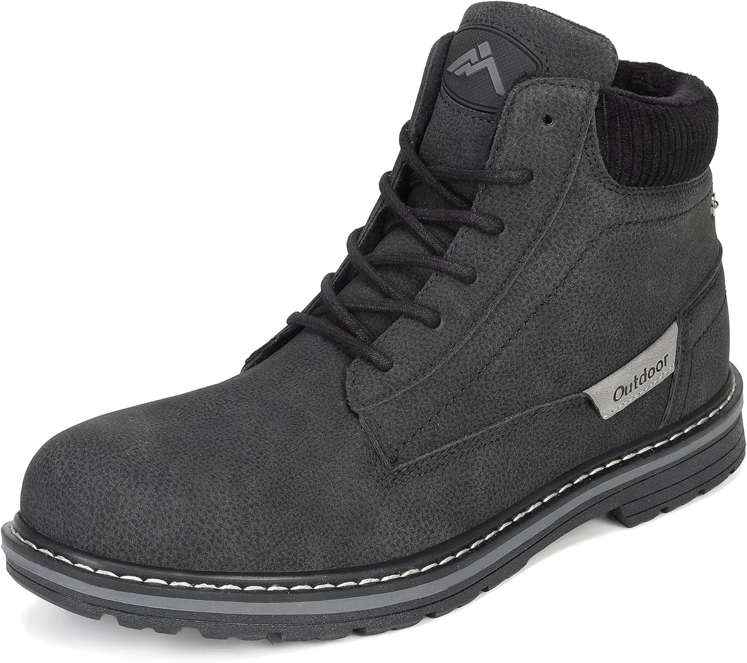 CC-Los Men's Winter Snow Boots with Sherpa Fleece Lining Waterproof Slip-Resistant Insulated Size 7.5-12.5