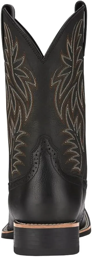 CHUUMEE Men's Fashion High Top Embroidered Wide Toe Western Cowboy Boots