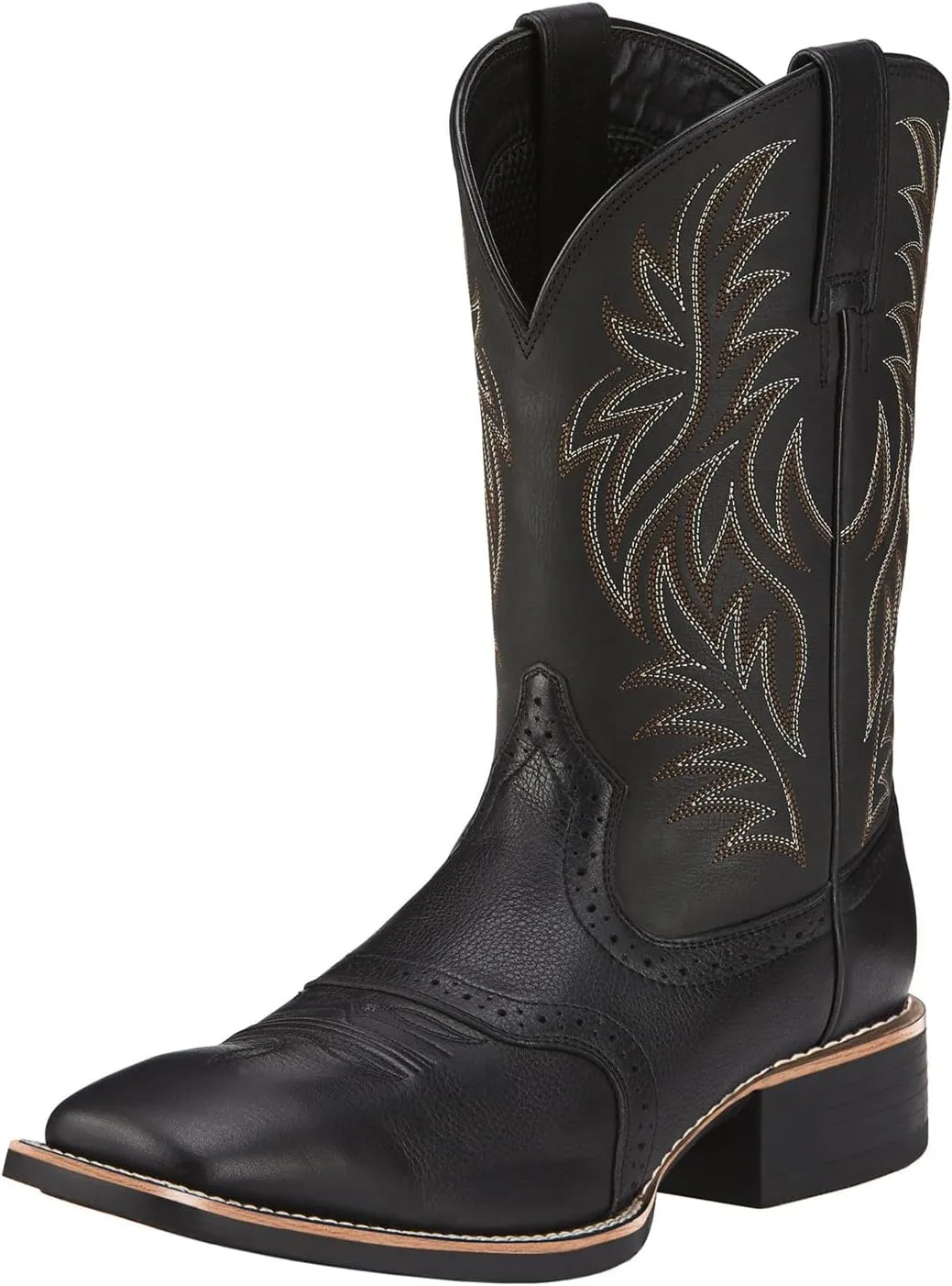 CHUUMEE Men's Fashion High Top Embroidered Wide Toe Western Cowboy Boots