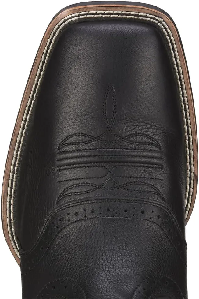 CHUUMEE Men's Fashion High Top Embroidered Wide Toe Western Cowboy Boots