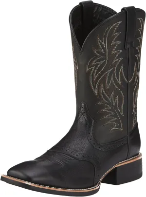 CHUUMEE Men's Fashion High Top Embroidered Wide Toe Western Cowboy Boots