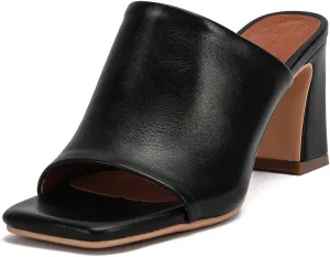 Ciuyurra Women Fashion Summer Mesh Mules Peep Toe Slip on